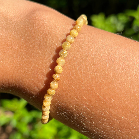 Rutilquarz A-Qualität Kugel Armband ca. 4 mm / 18-19 cm 18RU