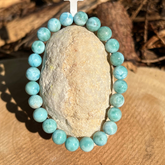 Larimar Kugel Armband ca. 8 mm / 19 cm 89LA