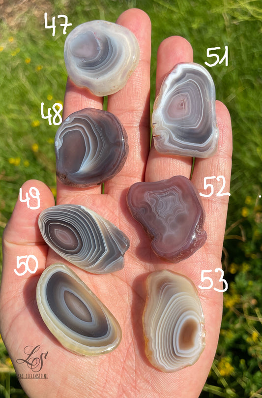 Botswana Achat Scheibenstein poliert Nr.47-53
