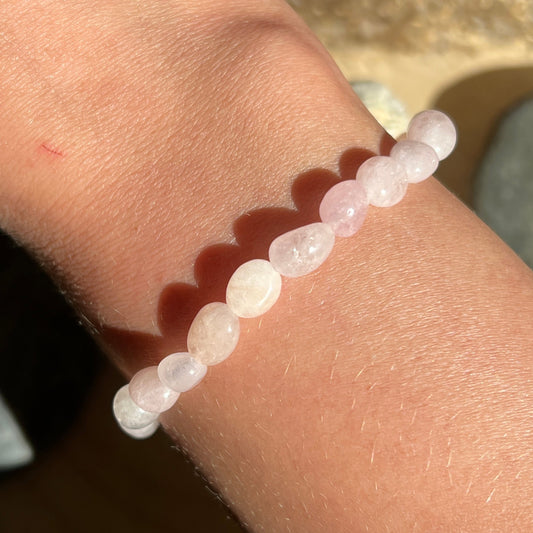 Morganit (Beryll) Nugget Armband 17M