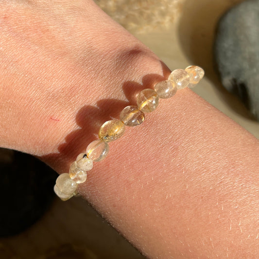 Rutilquarz Nugget Armband 9RU