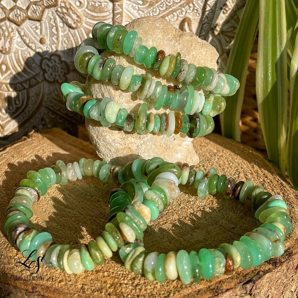 Chrysopras Chips Armband