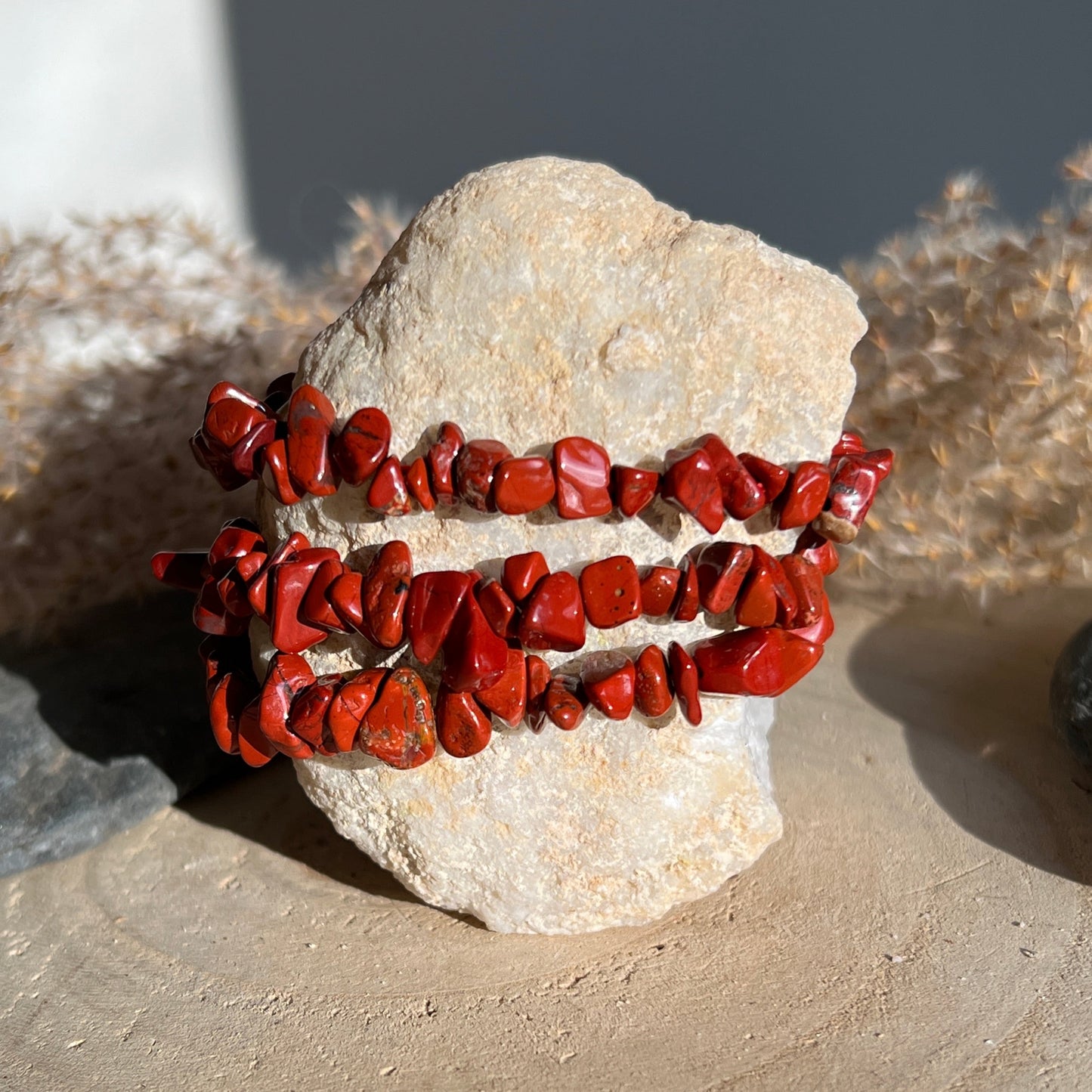 Jaspis rot Splitter Armband