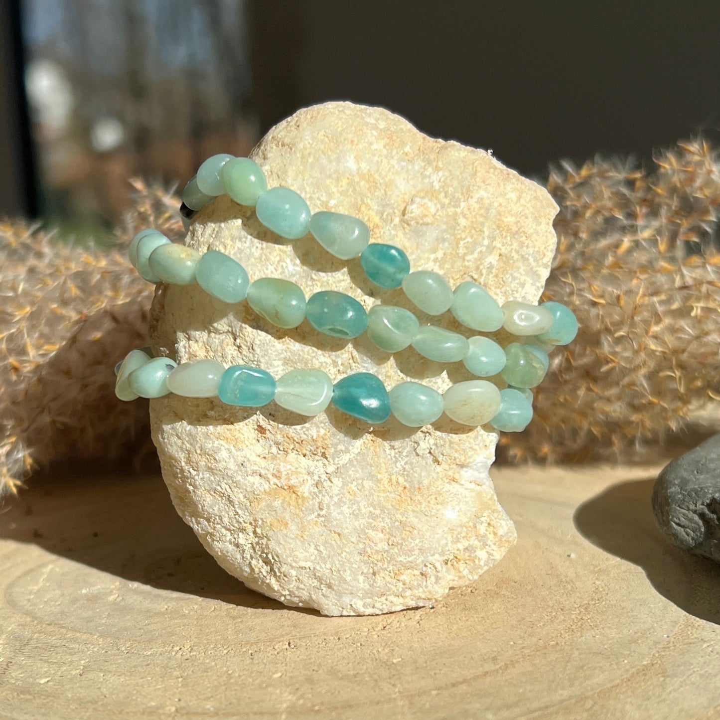 Amazonit Nugget Armband