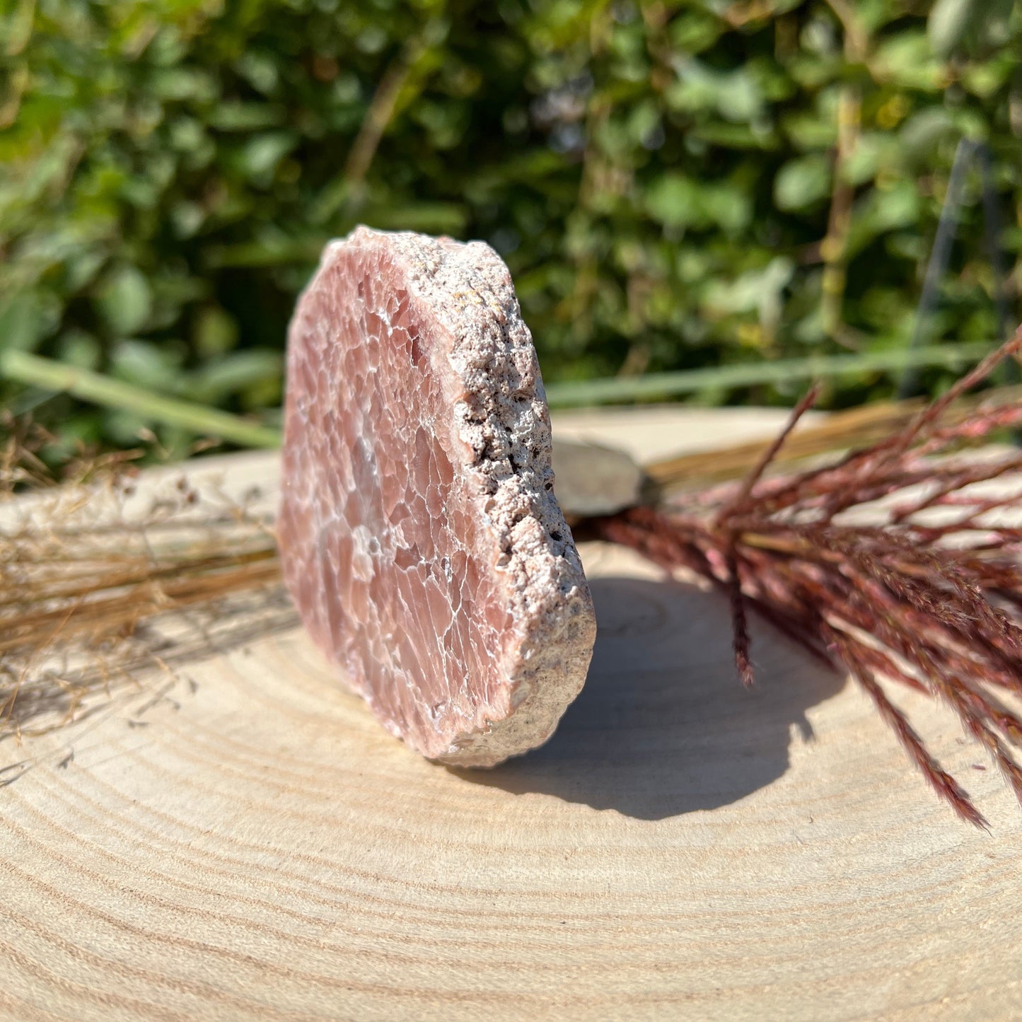 rosa / pink Amethyst Scheibe, poliert 75A