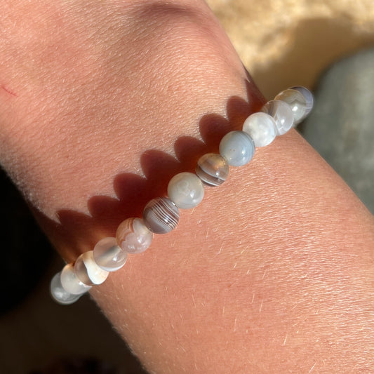 Botswana Achat Kugel Armband ca. 6 mm / 19 cm 17BA