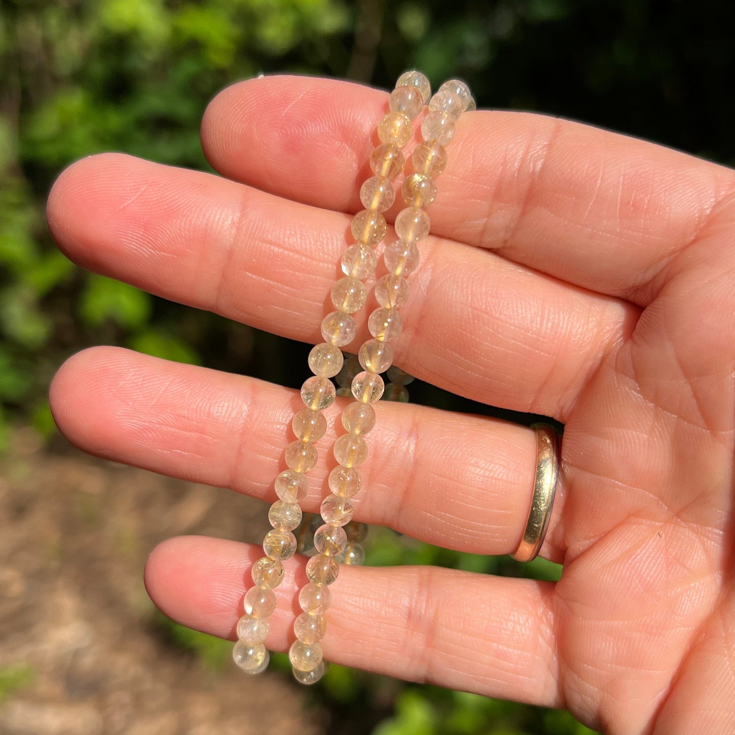 Rutilquarz Kugel Armband ca. 4mm / 18-19 cm 16RU