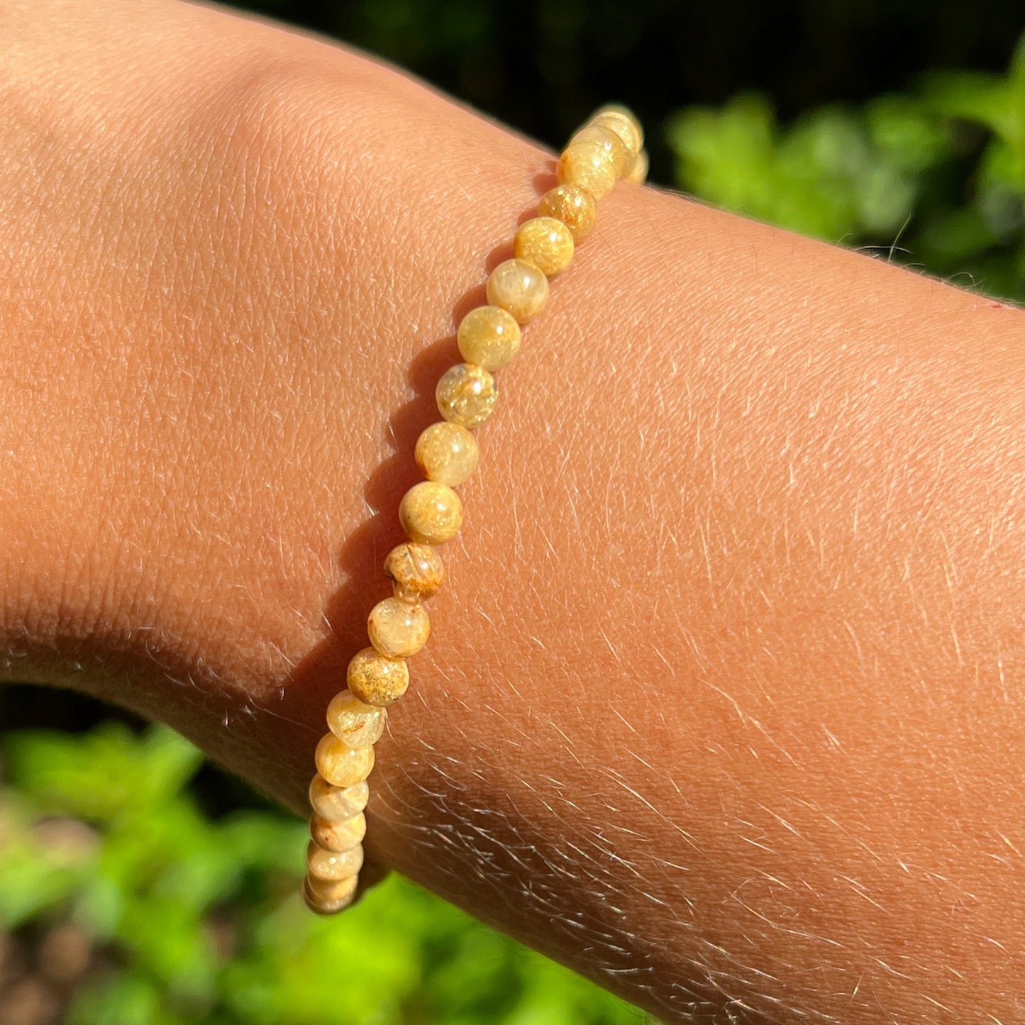 Rutilquarz A-Qualität Kugel Armband ca. 4  mm / 18-19 cm 18RU