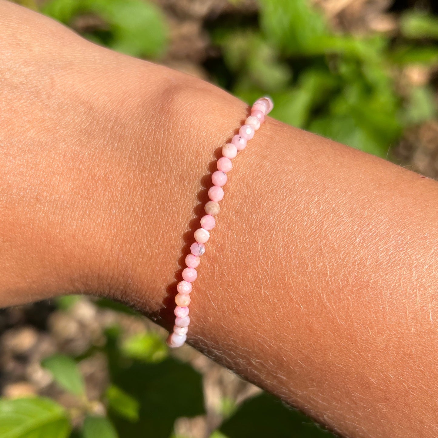 Andenopal Kugel Armband fac. ca. 3 mm / 18-19 cm 18AN