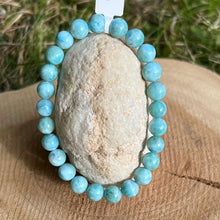 Lade das Bild in den Galerie-Viewer, Larimar Kugel Armband ca. 8 mm / 20 cm 99LA
