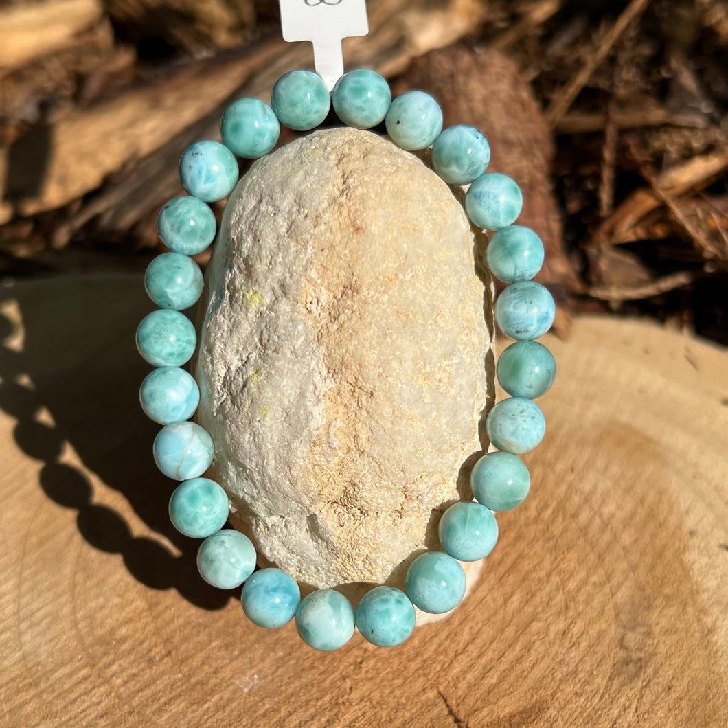 Larimar Kugel Armband ca. 8 mm / 19 cm 89LA