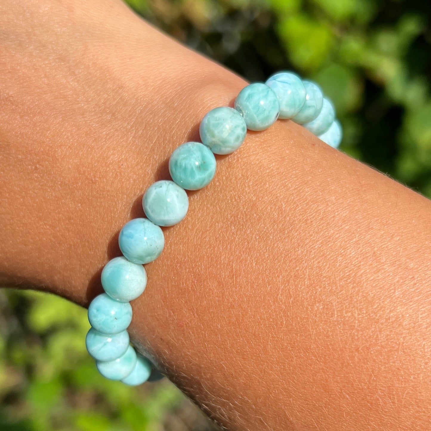 Larimar Kugel Armband ca. 8 mm / 19 cm 89LA