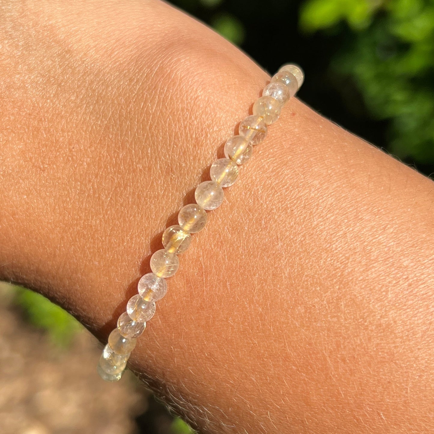 Rutilquarz Kugel Armband ca. 4mm / 18-19 cm 16RU