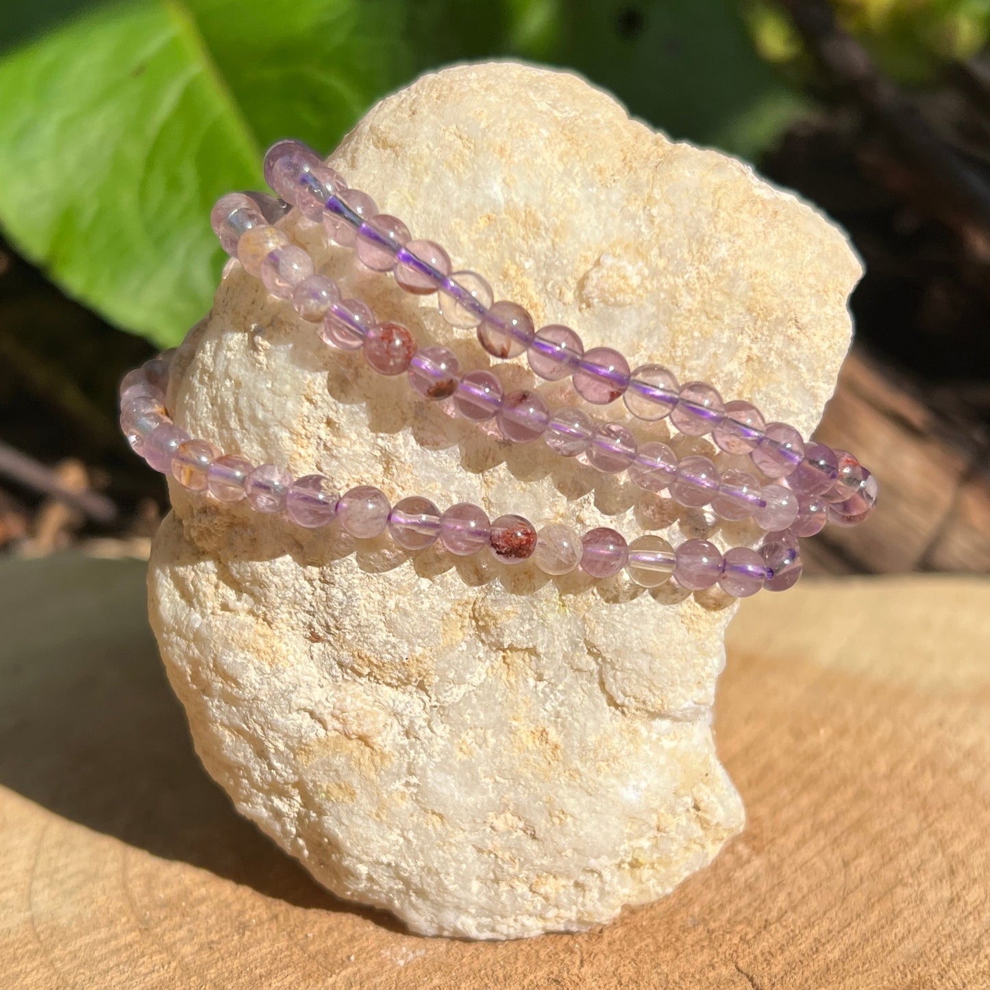 Kakoxenit Kugel Armband ca. 4 mm / 18-19 cm 16CA