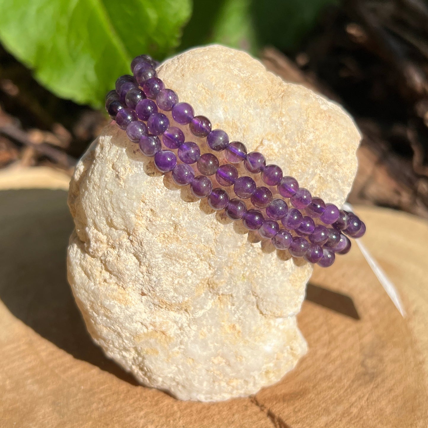 Amethyst Kugel Armband 4,5 mm / 19 cm 9AE