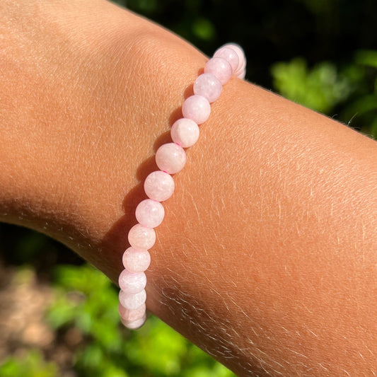 Morganit Kugel Armband ca. 6 mm / 19 cm 25MO