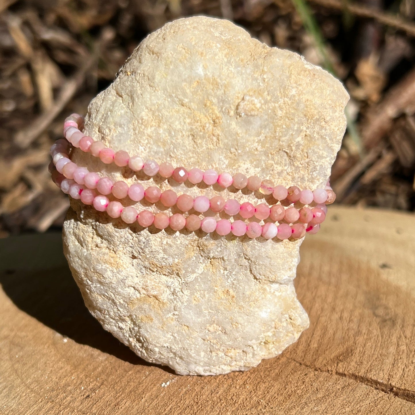 Andenopal Kugel Armband fac. ca. 3 mm / 18-19 cm 18AN