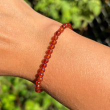 Lade das Bild in den Galerie-Viewer, Hessonit / Granat orange Kugel Armband ca 4 mm / 18- 19 cm 16HE
