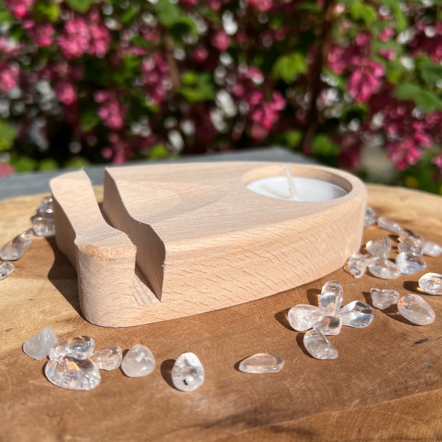 Scheibenständer mit Teelicht