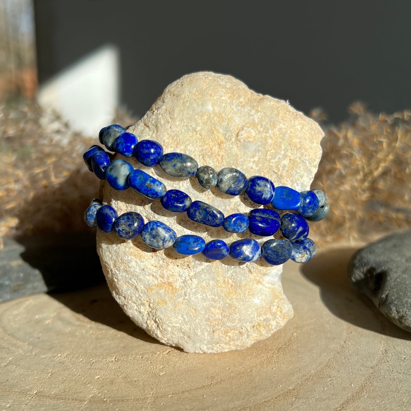 Lapislazuli Nugget Armband