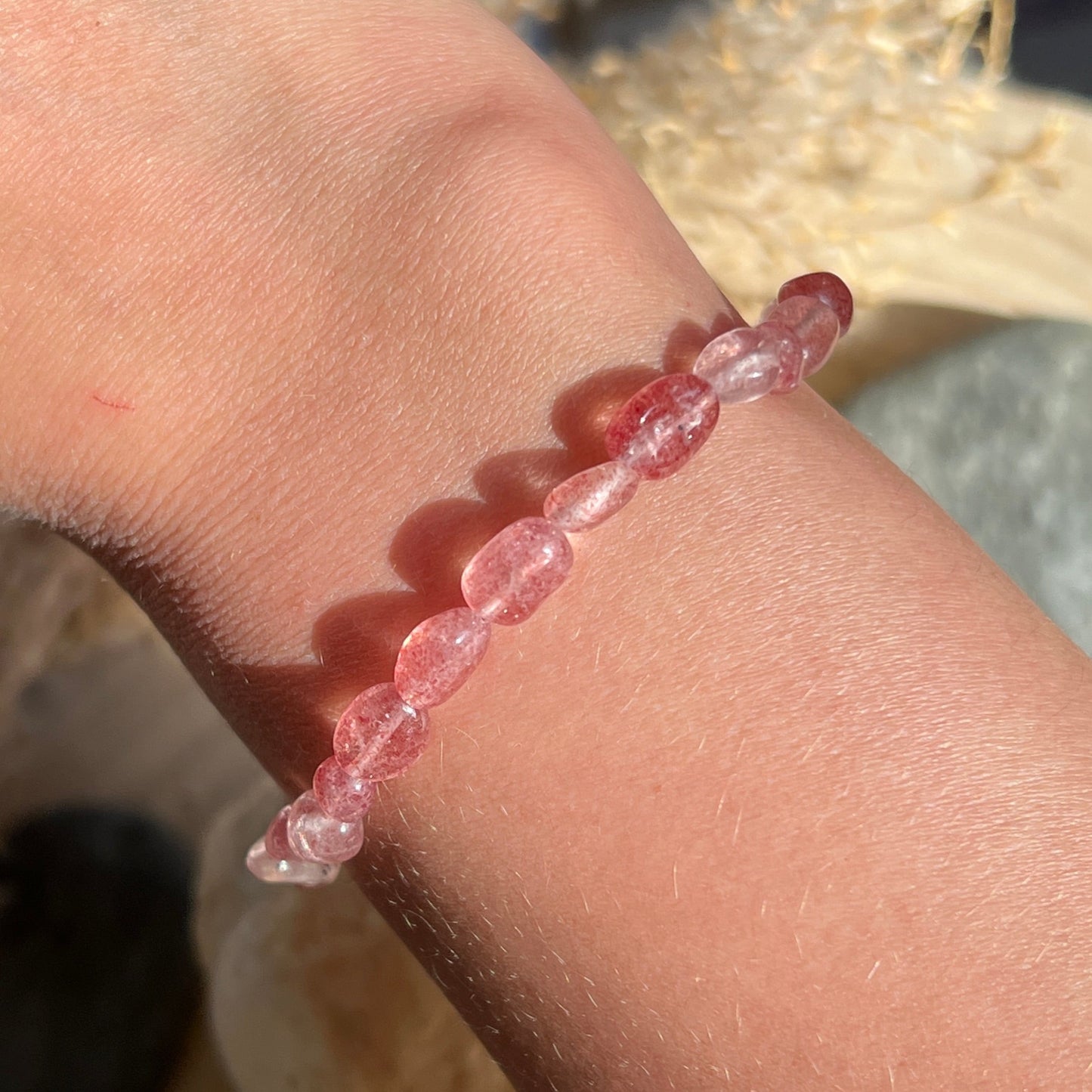 Hämatoidquarz Nugget Armband