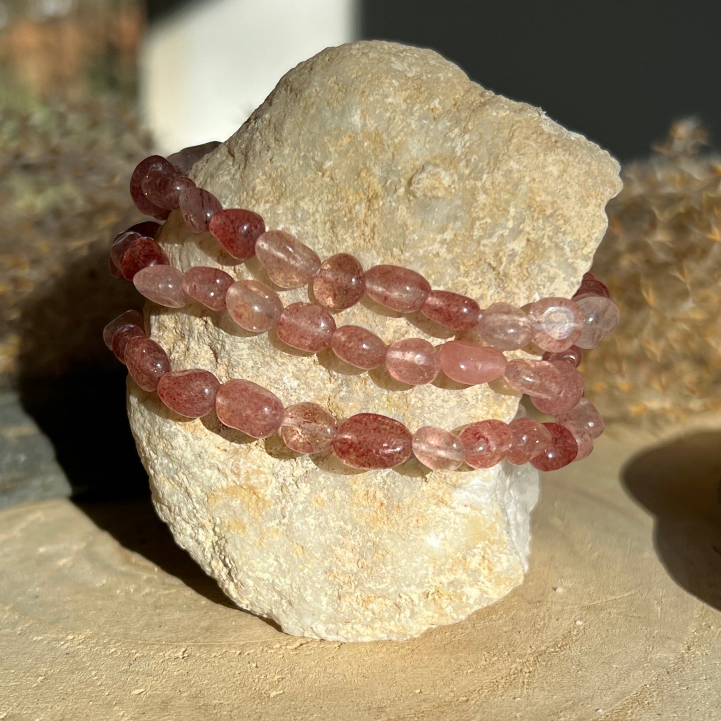 Hämatoidquarz Nugget Armband