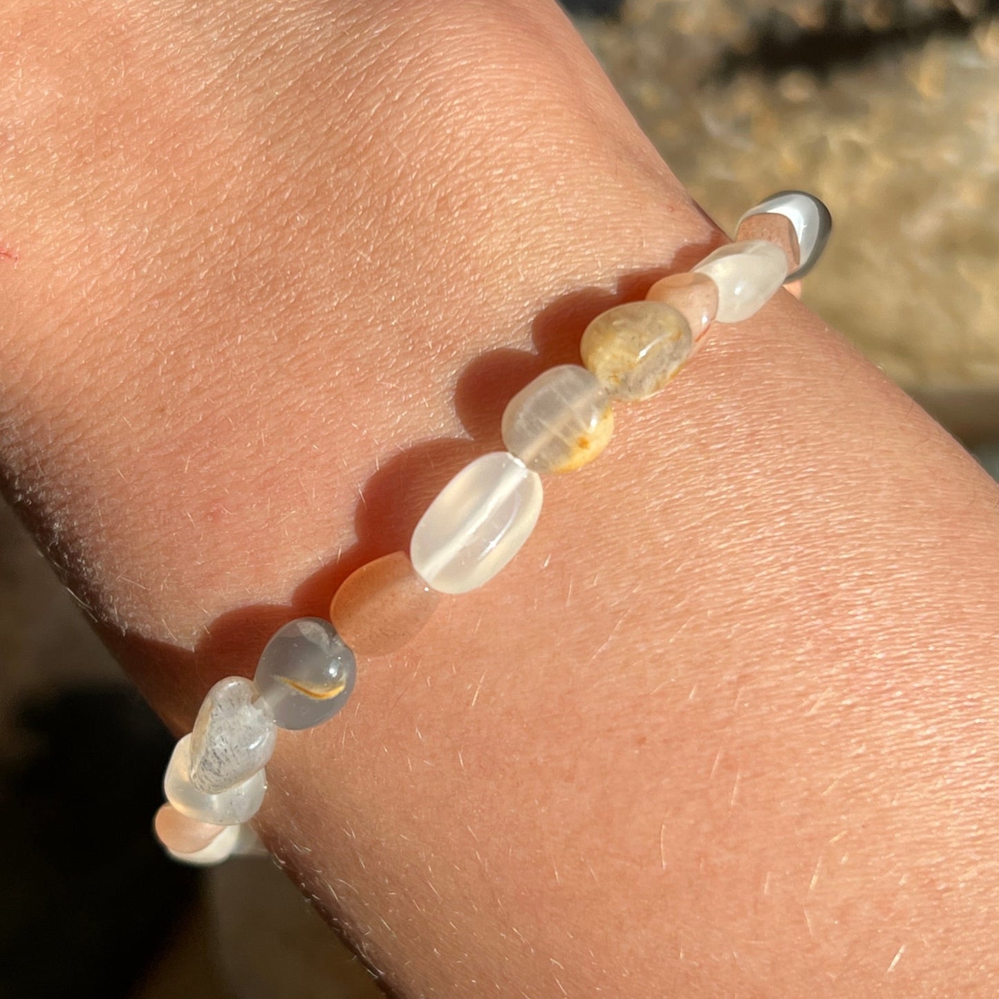 Mondstein Mix Nugget Armband