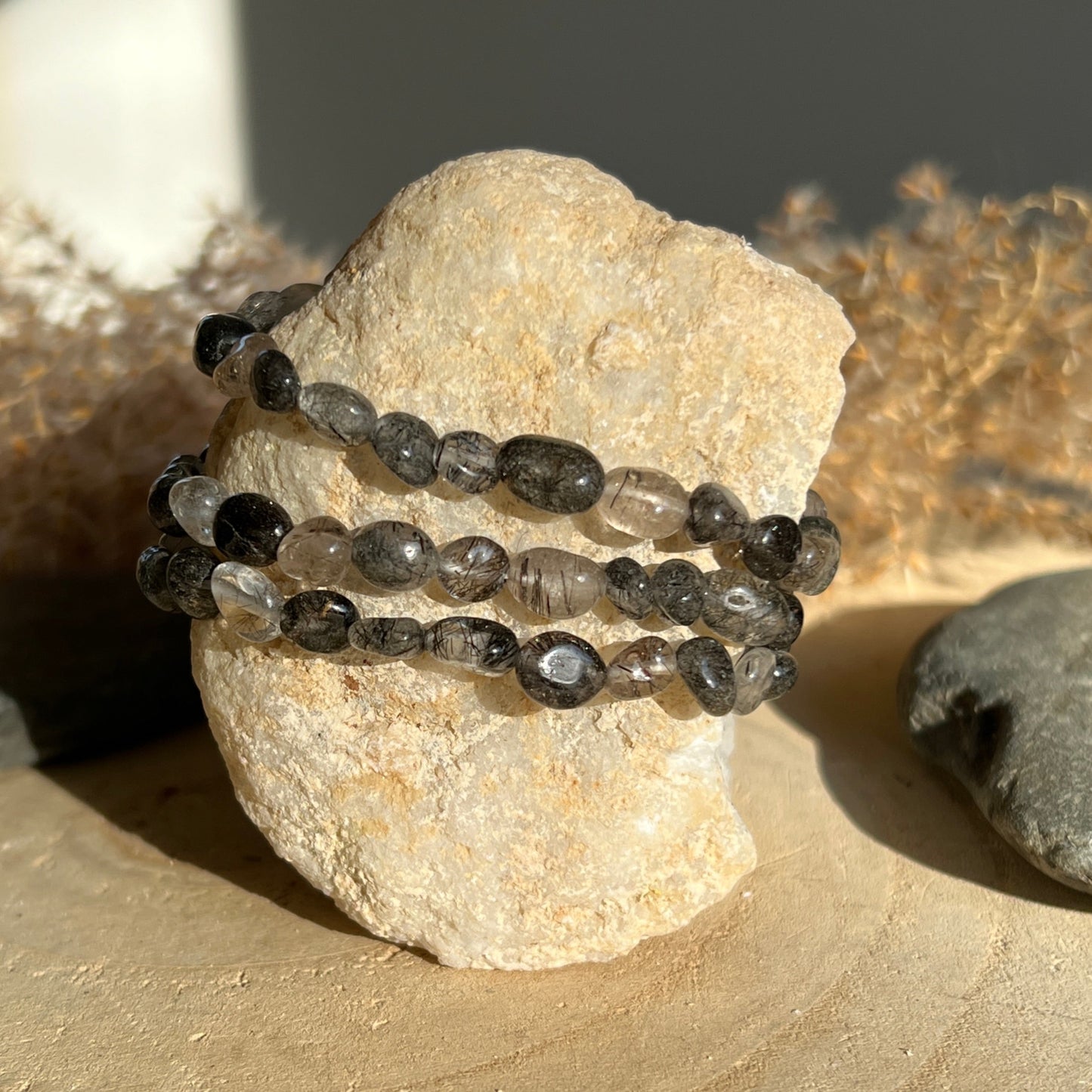 Turmalinquarz Nugget Armband 9TQ