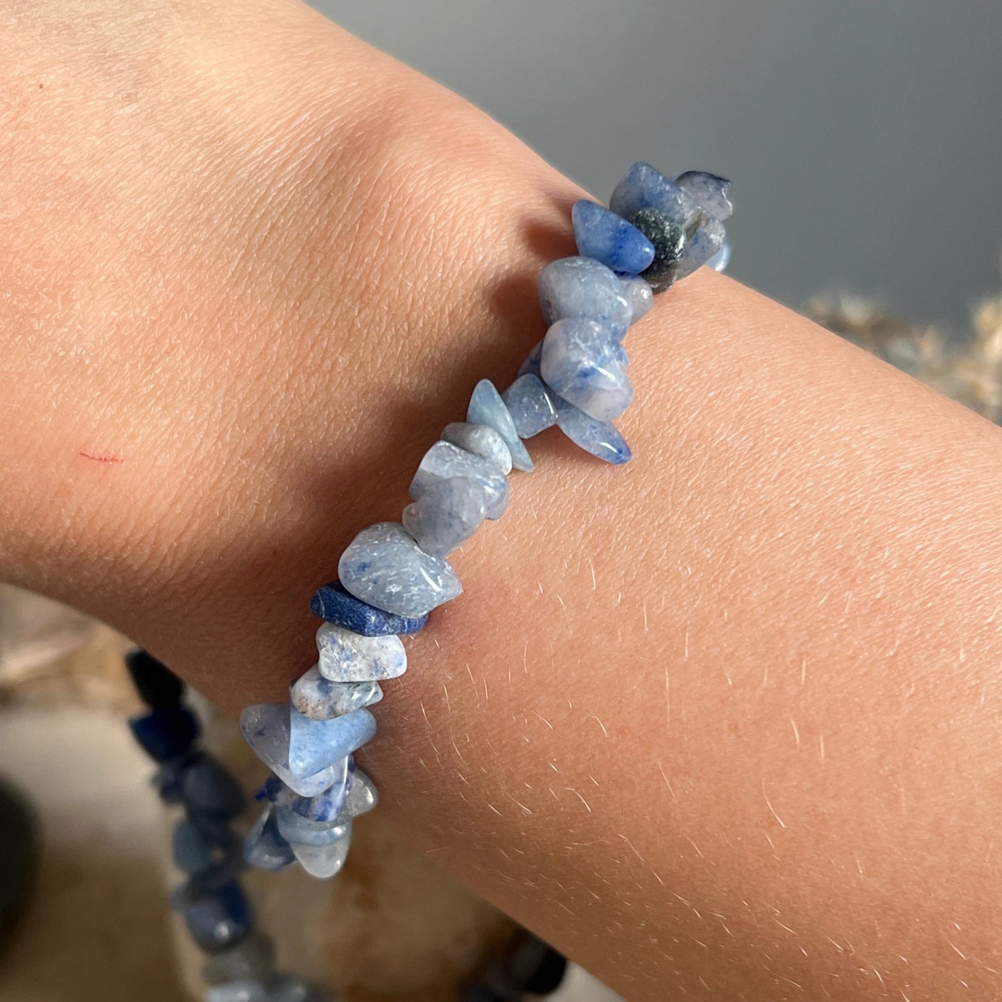 Blauquarz Splitter Armband