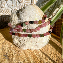 Lade das Bild in den Galerie-Viewer, Turmalin multicolor / mehrfarbig Nugget Armband
