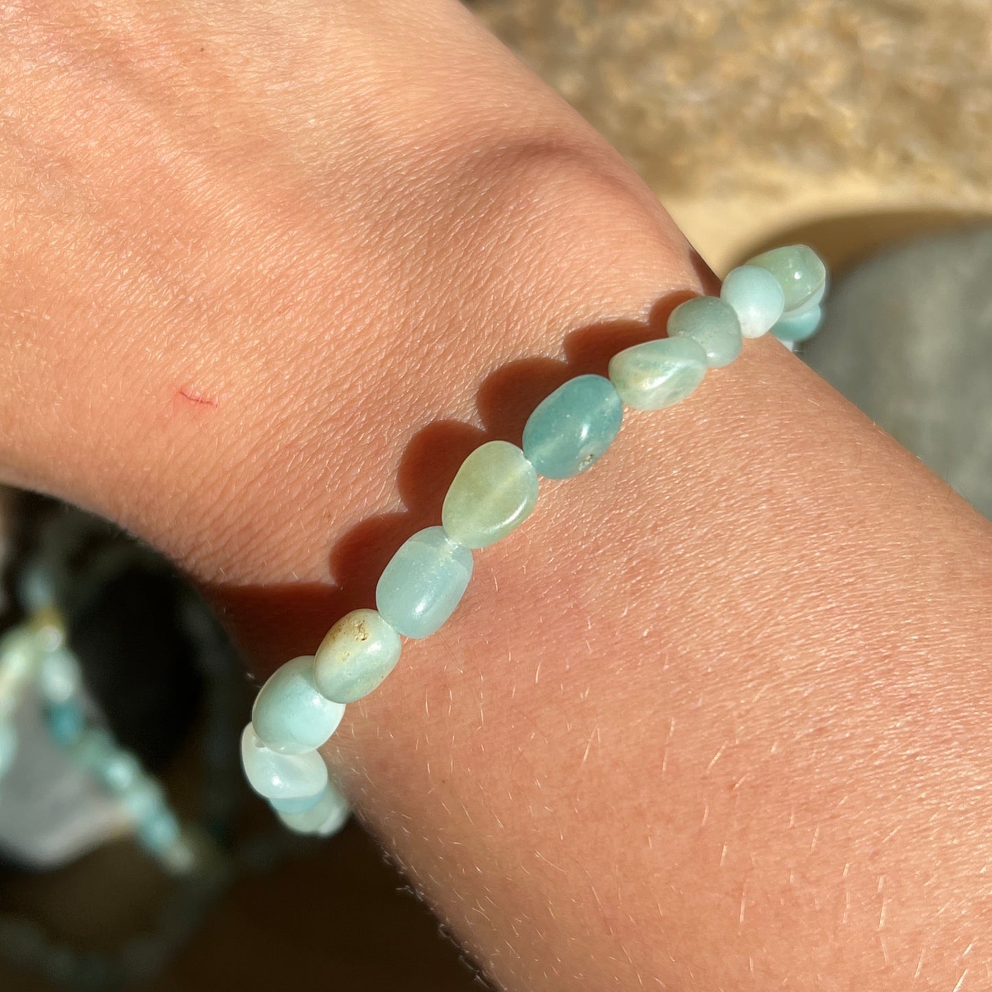Amazonit Nugget Armband