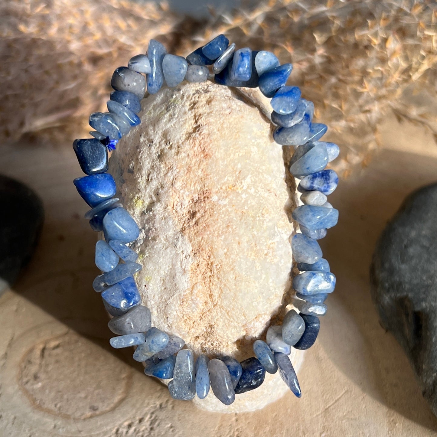 Blauquarz Splitter Armband