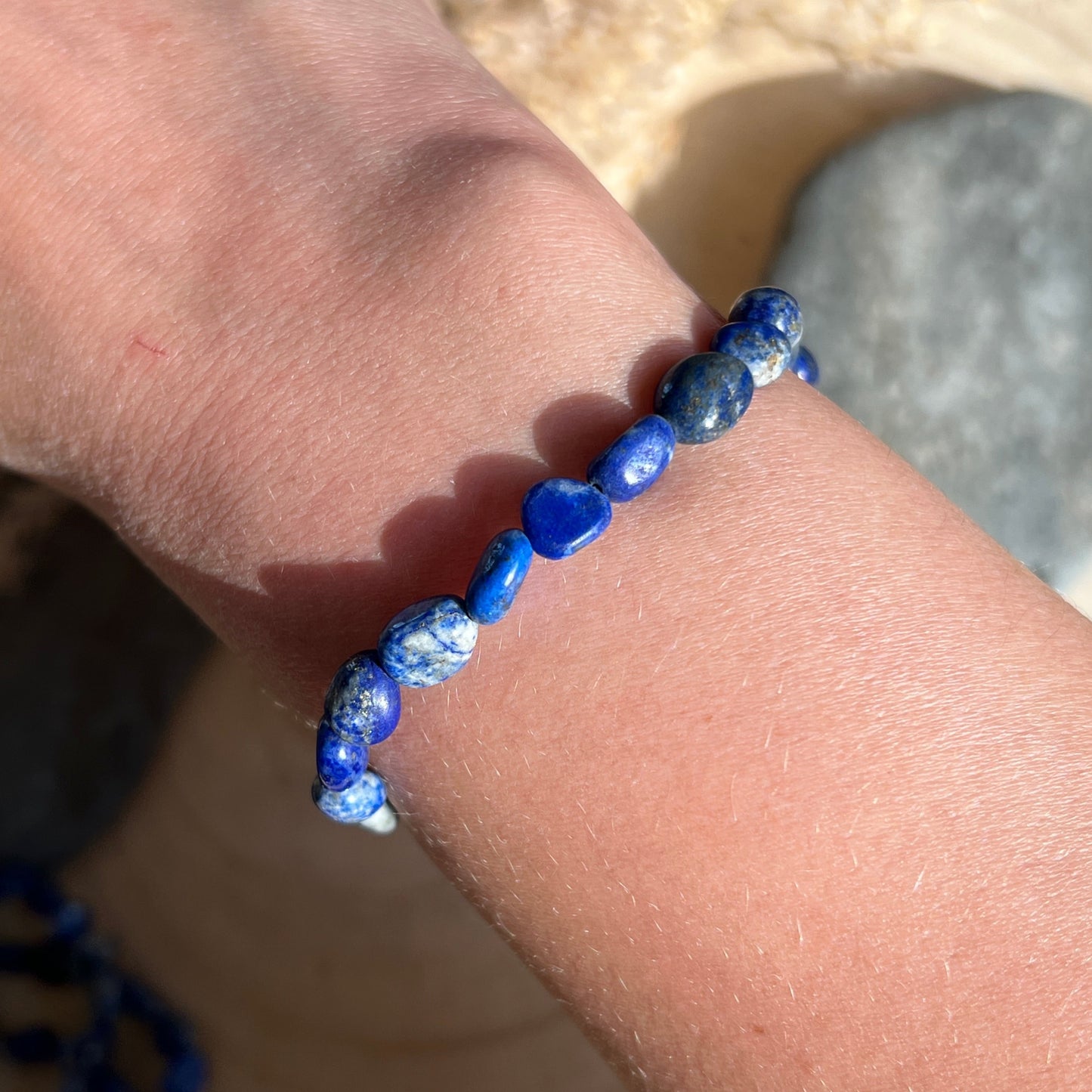 Lapislazuli Nugget Armband