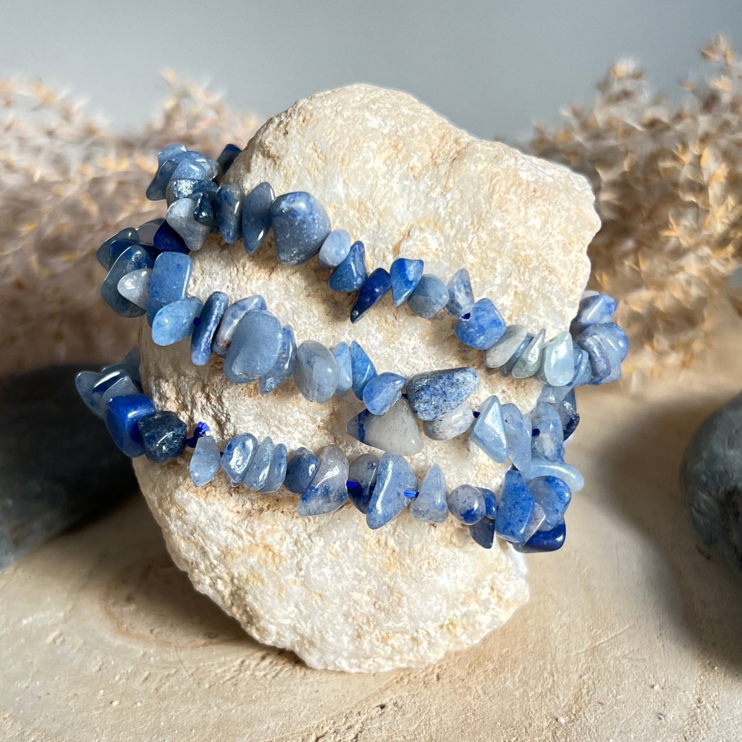 Blauquarz Splitter Armband